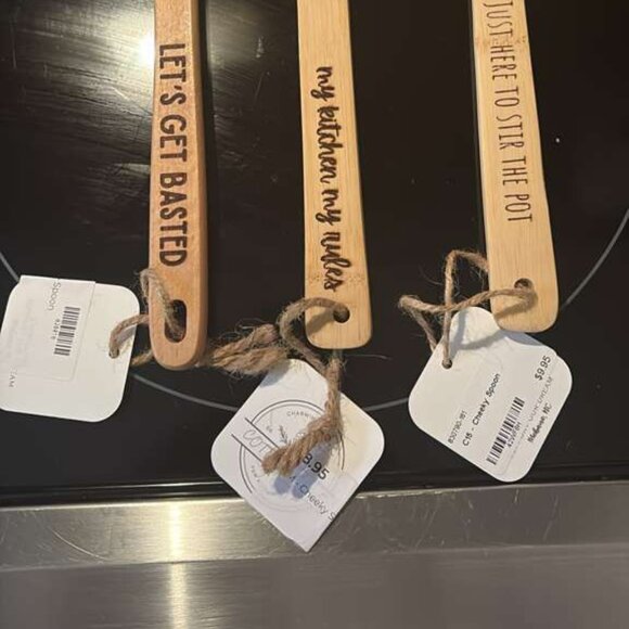 Funny Engraved Bamboo Utensils Set of 3 Puns Kitchen Spoons Hostess Gift - Picture 4 of 7